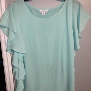 ⚪️CHARMING CHARLIES LIGHT BLUE BLOUSE⚪️